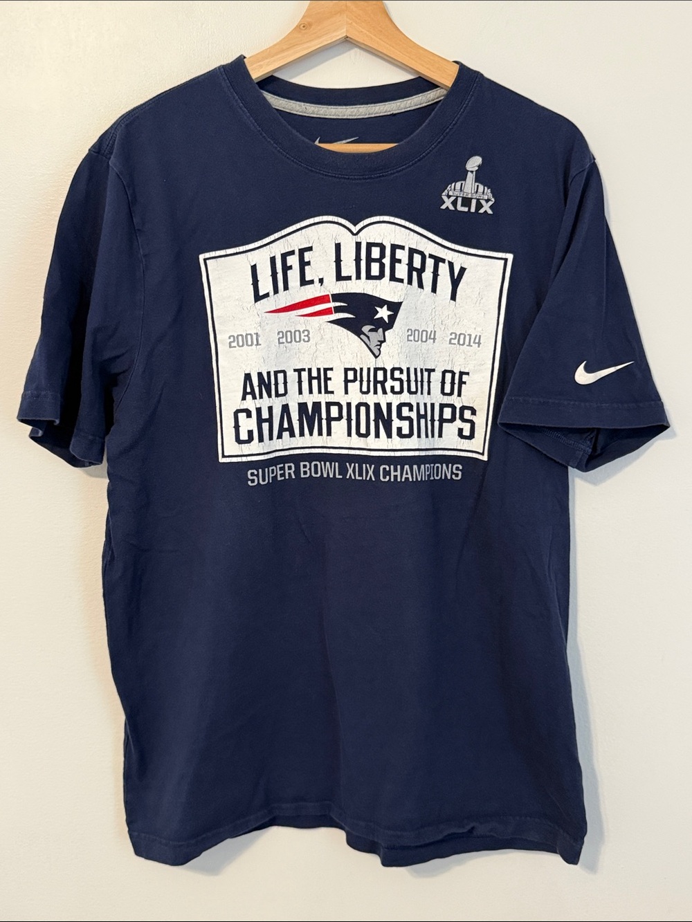 Nike New England Patriots 'Life, Liberty' Super Bowl Tee